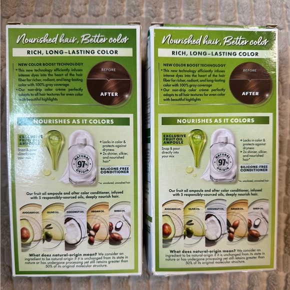 2 boxes of Garnier Nutrisse Ultra Creme Hair Color - Medium Golden Brown 53 - Picture 6 of 6